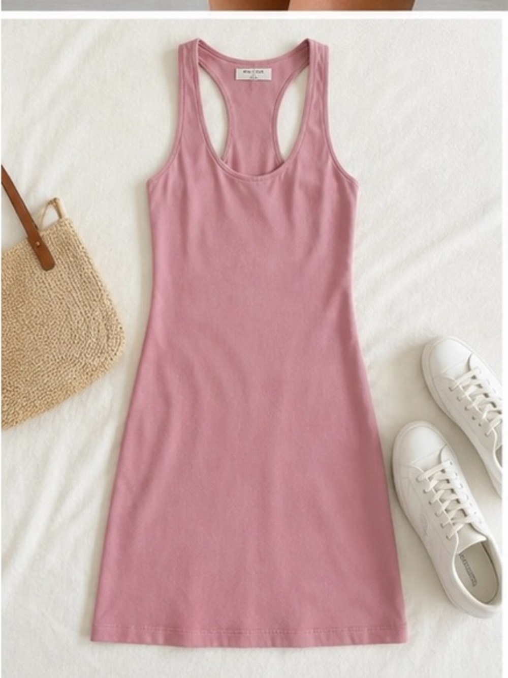 Babaton Aritzia Pink Racerback Midi Dress XS | NWOT Style Bodycon Minimal